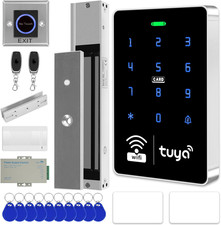 Wifi TUYA Security Access System Kit with Waterproof RFID Keypad Door Lock, App  