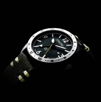 STROND SSC 101 24h GMT Concorde Watch All Black with Steel Bezel
