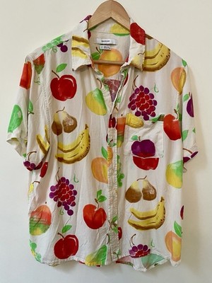 Urban Outfitters Retro Fruit Print Souvenir Shirt Button Up Women's Size Medium