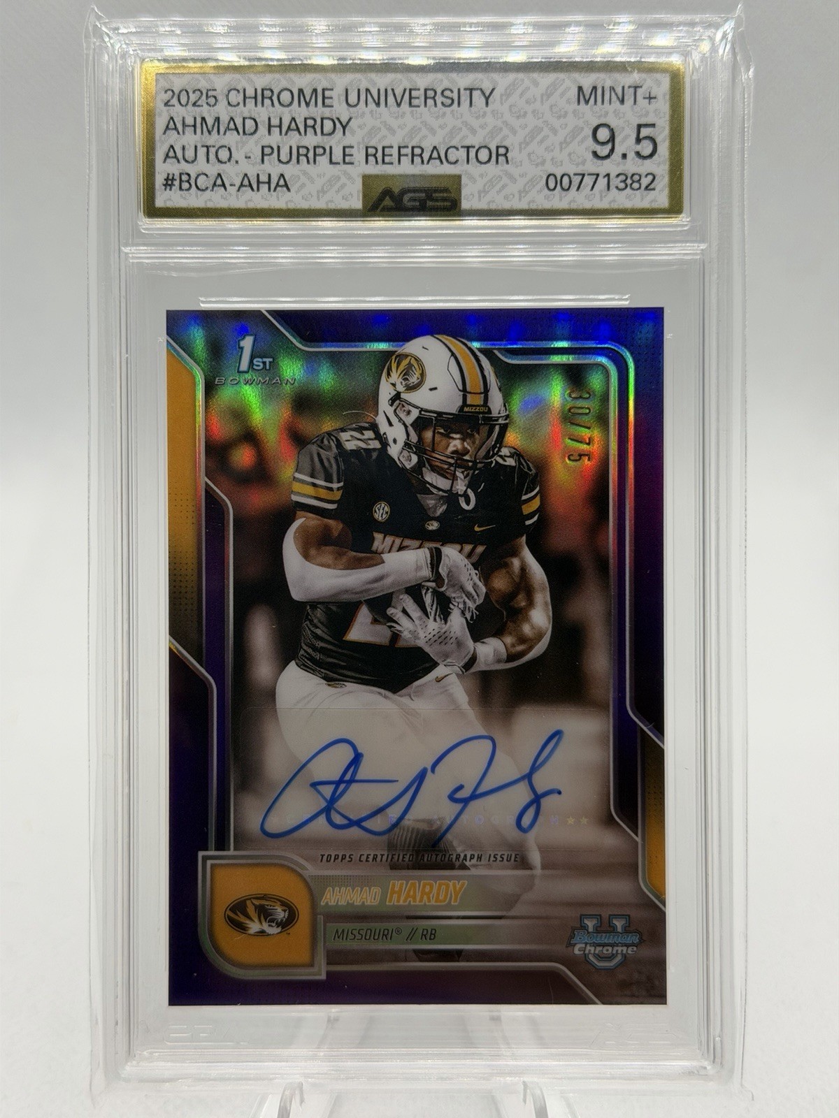 2025 Bowman University Chrome - Chrome Prospect Autographs Ahmad Hardy #BCA-AHA
