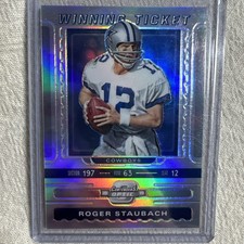 2019 Panini Contenders Optic  Dallas Winning Ticket Blue Roger Staubach 85/165