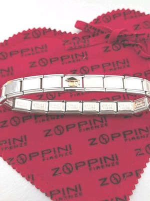 Authentic Zoppini Bracelet With Graduation Cap Italian Charm 18 Links & Pouch Z2