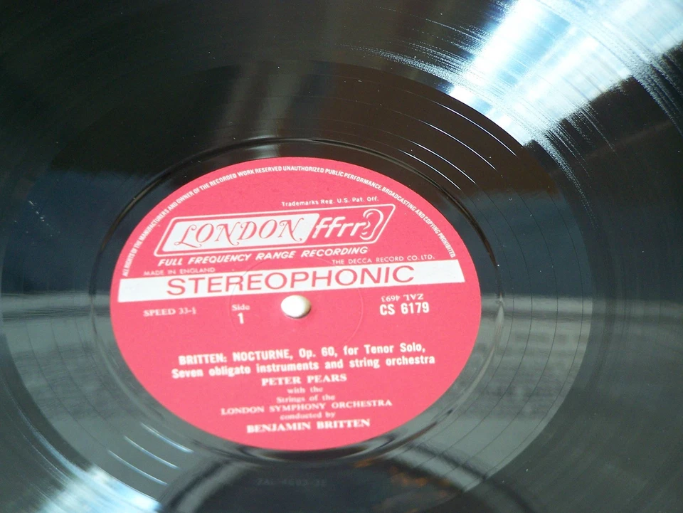 Britten Nocturne Sea Interludes Pears Britten Conducts Orig London US 68 Reissue - Image 4 of 4