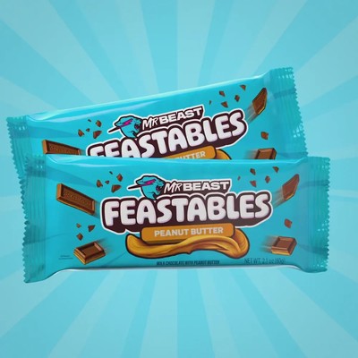 Feastables Mr Beast Neue Sorten 1 Stück 60g Peanut Butter