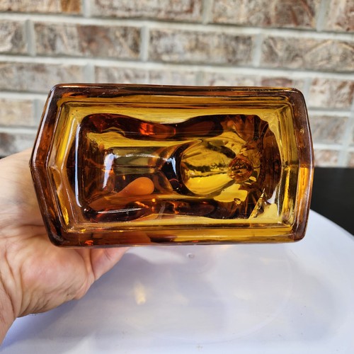 Vintage 1940’s L.E. Smith Heavy Amber Rearing Horse Glass Bookend Damaged SeePic - Picture 8 of 8