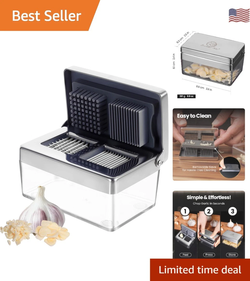 Dishwasher Safe Garlic Mincer & Chopper - Elegant Gift-Ready Design with Storage
Opens in a new wind