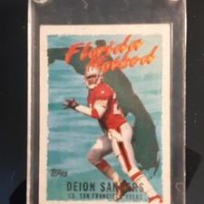Topps 1995 Deion Sanders Florida Hotbed Insert San Francisco 49ers NFL Card