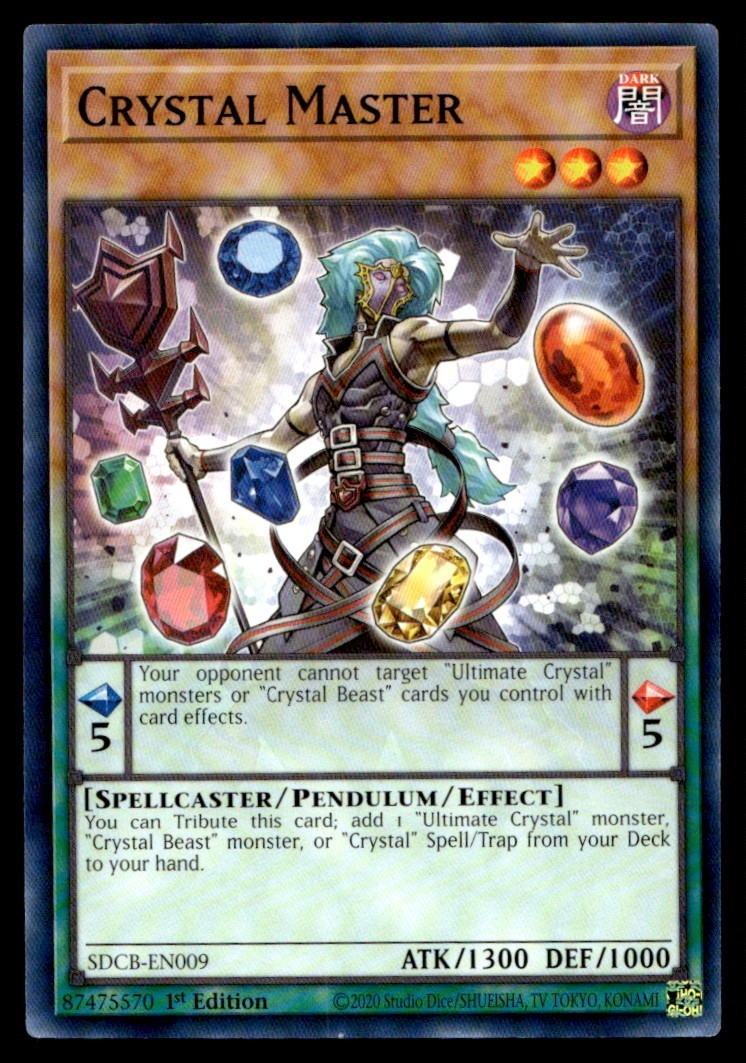 Crystal Master Structure Deck: Legend of the Crystal Beasts SDCB-EN009 MP YuGiOh