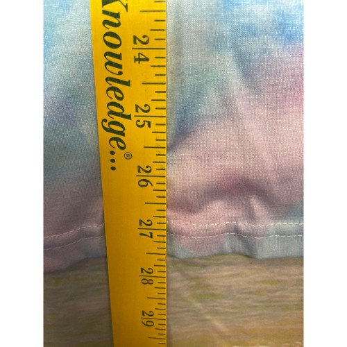 Damen-T-Shirt mehrfarbig Tye-Dye V-Ausschnitt Größe Large weich kuschelig - Bild 3 von 4