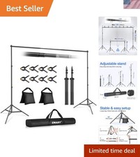 Backdrop Stand 10x7ftWxH Photo Studio Adjustable Background Stand Support kit...