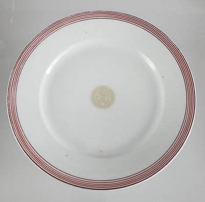 Antique Mustafa Kemal Ataturk Initialed Porcelain Dinner Plate Turkish President