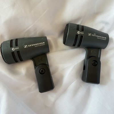 Set of 2 Sennheiser e604 Dynamic Instrument Microphones - TESTED & WORKING