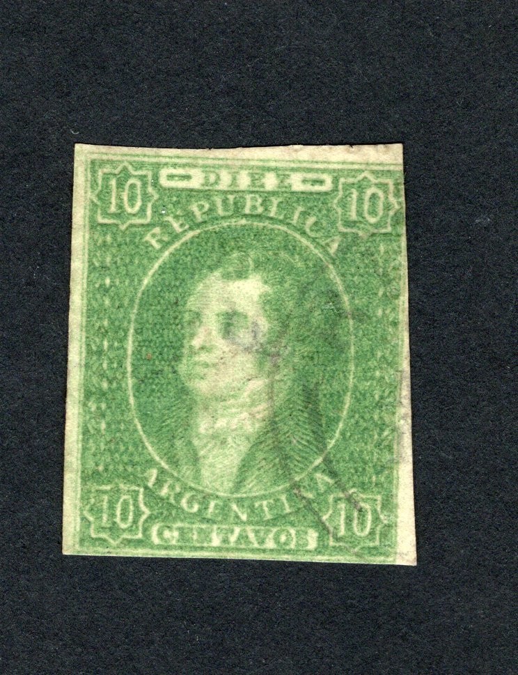 Argentina 1864 stamp Mi#9 used CV=2600$