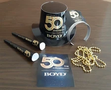 Boyd's 50th Anniversary Happy New Year's Top Hat, Tiara, Horns & Beads