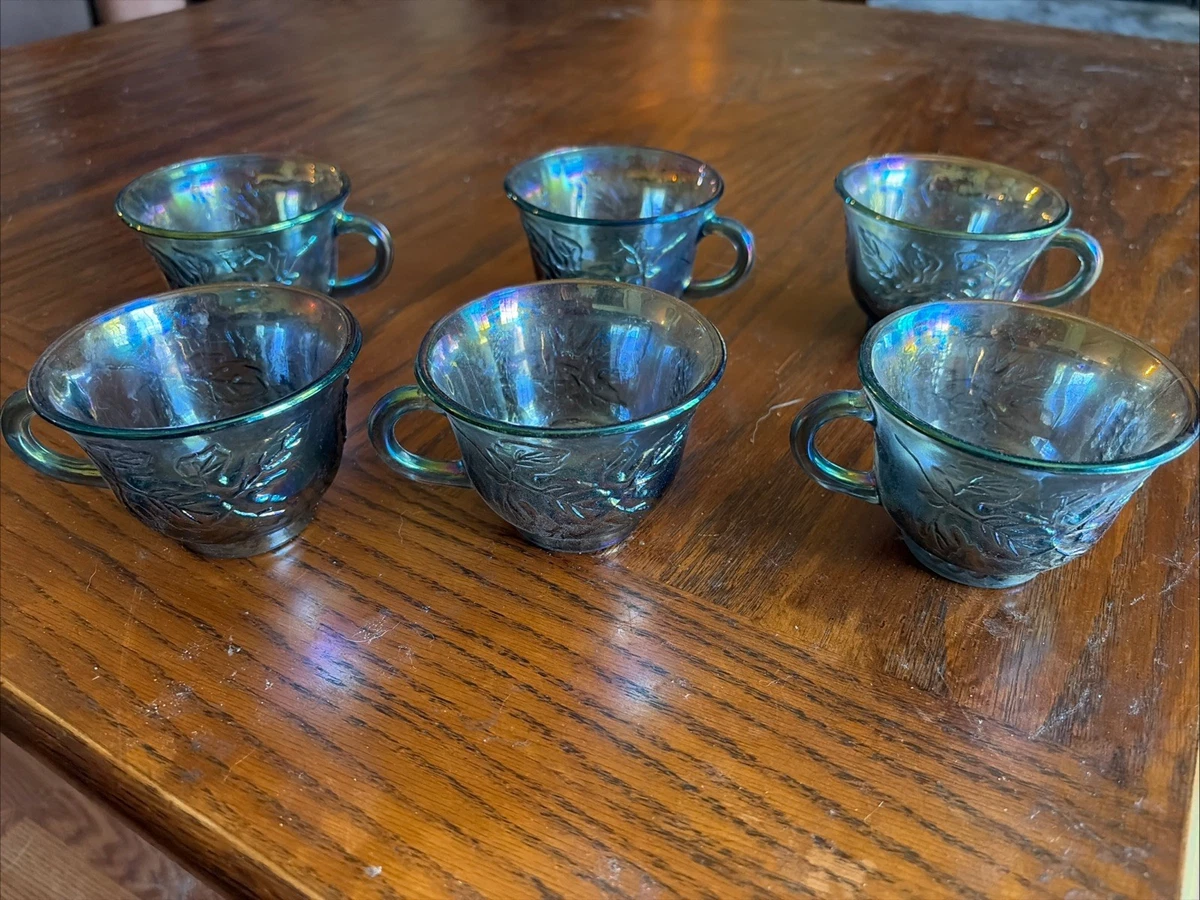 Carnival Glass Punch Cups In Vintage Imperial Carnival Glass for