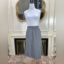 Vintage Catalina Houndstooth A-Line Midi Skirt  Black White Pockets 27  Waist