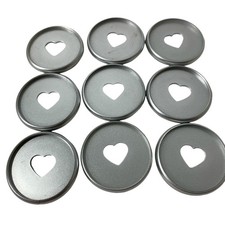 Happy Planner 1.25" Silver Plastic Hearts Classic Expansion Medium Discs 9 pcs