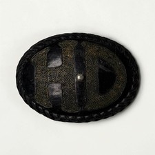 Vintage Harley Davidson Belt Buckle Leather Hand Tooled HD USA Western
