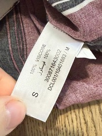 Nuon Shirt, Men's Size Small, Red Black White, Striped, Short Sleeve Button Up