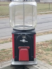 One Cent Victor Topper Antique Gumball Machine 1950s Vintage Key & Lock 1¢
