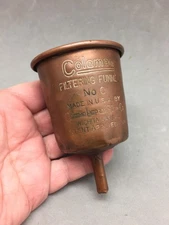 Coleman Filtering Funnel No 0 Copper Lantern Stove Fuel Vintage Accessory