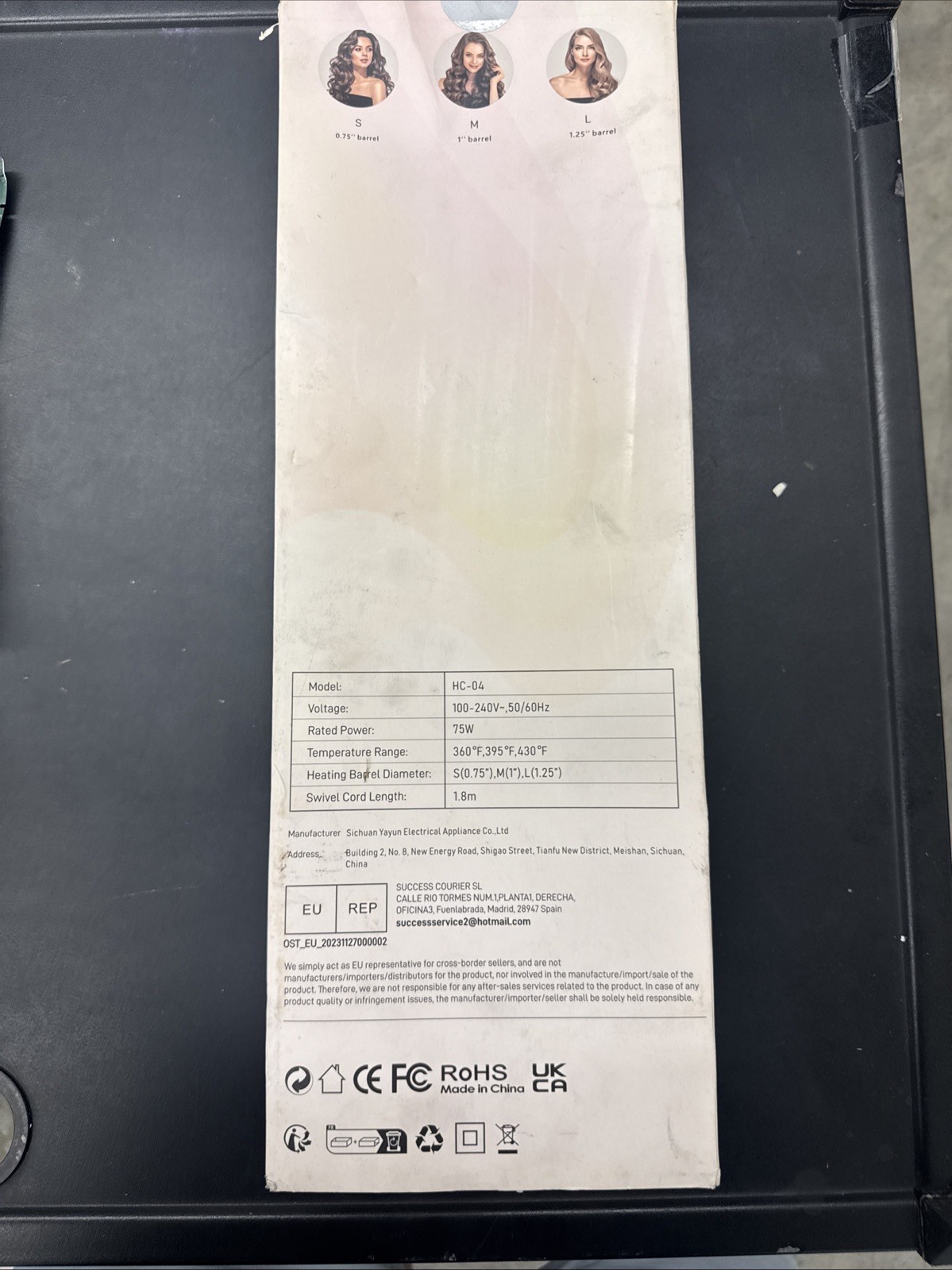 Mescomb 3 in 1 Automatic Curling Iron  3 Different Sizes Of Barrels