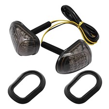 2PCS 12V Amber Motorcycle 9 LED Flush Mount Turn Signals Indicators Blinker