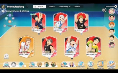 Haikyuu fly high sea server  almost all UR beside kuro and the libero with memo