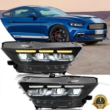Full LED Headlights For Ford Mustang 2015 2016 2017 Front Lamps Assembly Xmas