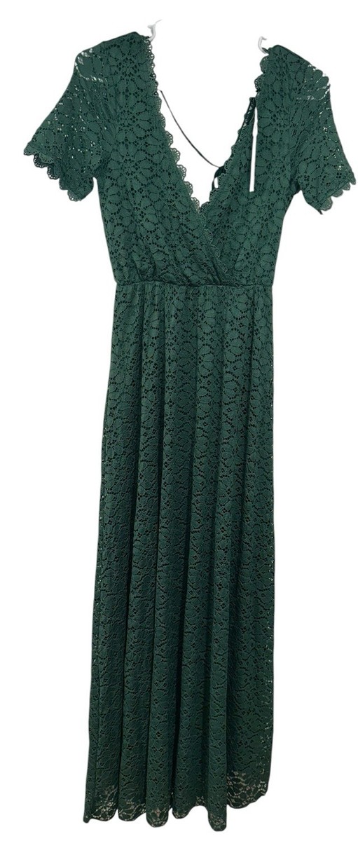 NWT Baltic Born Womens Venice Lace Maxi Dress Sz XS Forest Green Fairy  Cottage | eBay
