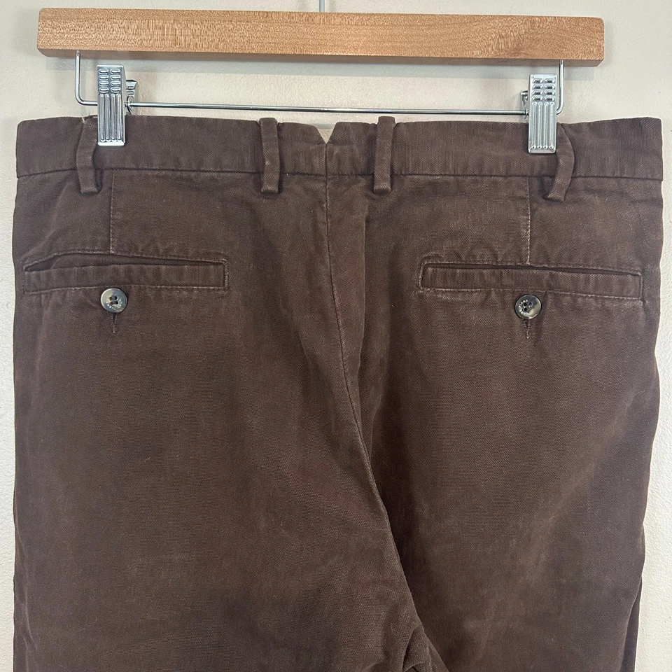 Pantalones de vestir Loro Piana para hombre 48 (30x30) marrón algodón plisado pierna recta Foto 4 de 4