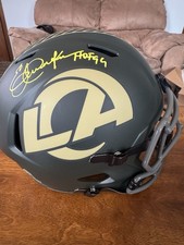 Eric Dickerson Los Angeles Rams HOF Autographed salute To Service Replica Helmet