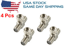 4 Pcs F-Type Coax Cable Splitter Combiner Adapter 3 Way connector For TV, Video