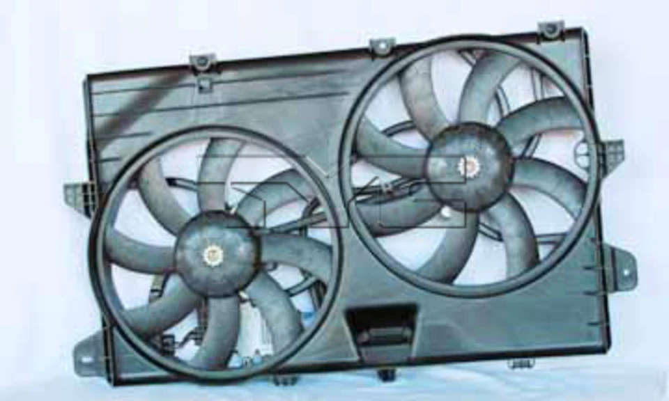 Conjunto de ventilador de refrigeración condensador de radiador doble para Ford Edge 07-14 con paquete de remolque Foto 2 de 4