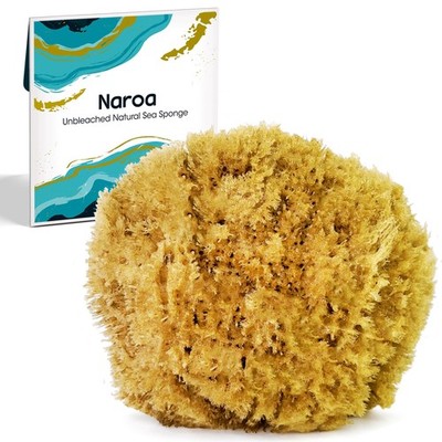 Naroa Exfoliating Natural Sponge for 1 Count (Pack of 1), Shades Brown 
