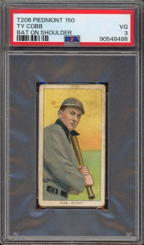 T206 Piedmont 150 Ty Cobb Bat On Shoulder PSA VG 3