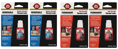 THREADLOCKER 6 ML BLUE & 6 ML RED PRO SEAL (4 PC) PRO SEAL Thread Locker USA 