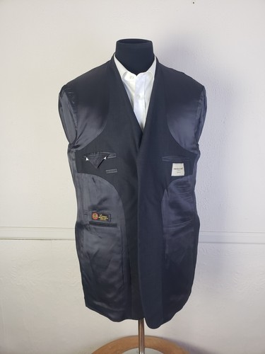 Pronto Uomo Firenze Solid Dark Gray Super 100s 2 Piece Suit Mens 44XL 38x31 - Picture 11 of 11