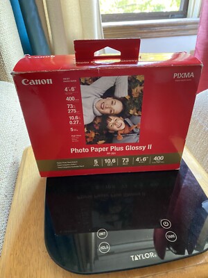 CANON INKJET PHOTO PAPER PLUS GLOSSY II  PP-201  400 4'' X 6''  SHEETS  Open Box