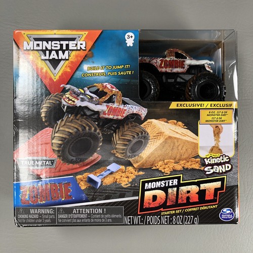 2021 Monster Jam Monster Dirt 8 oz Kinetic Sand Set with ZOMBIE 1:64 Scale - Picture 8 of 10