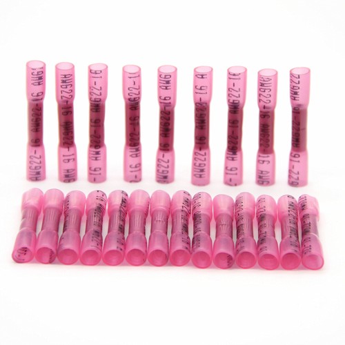 1000PCS Waterproof Heat Shrink Butt Wire Connectors Crimp Terminals 16-22 Gauge - Picture 6 of 12
