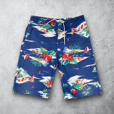 Vintage 80s Paradise Found Hawaii Beach Surf Colorful Swim Trunks Size 30