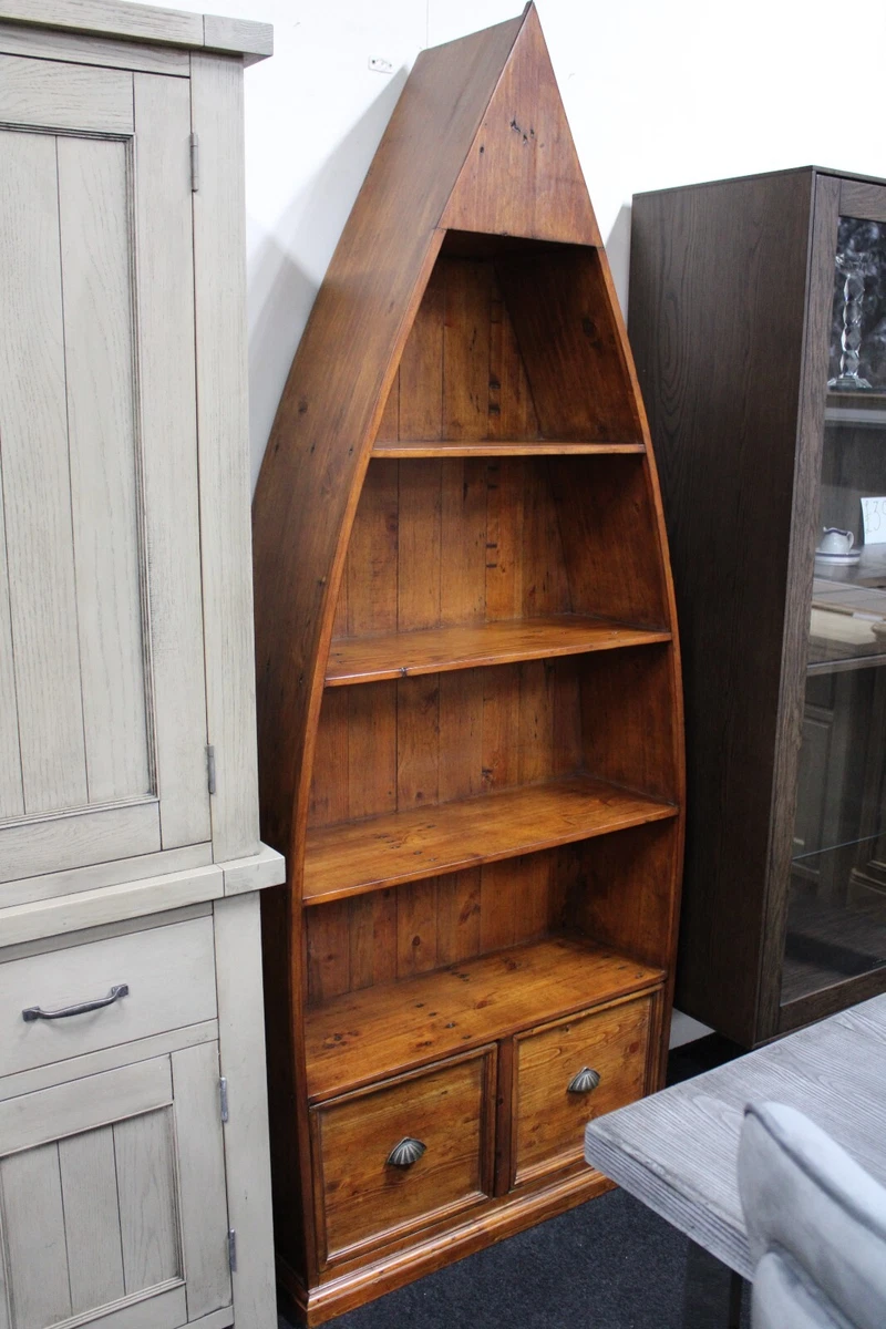 New Boat Vintage Reclaimed Wood Tall Bookcase Shelving Unit