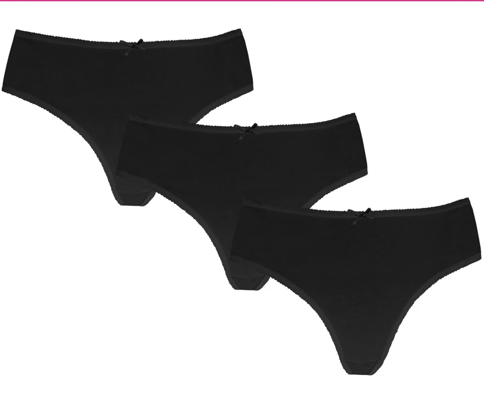 6 Pack Ladies Bikini Briefs Panties Womens Cotton Knickers Underwear Size 10-18 - image 3 of 4