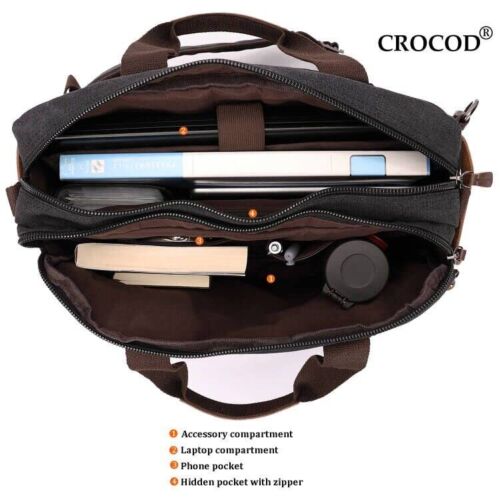 3 in 1 Convertible Laptop Backpack 17.3 inch Messenger Bag for Men Multi-Func... - Picture 6 of 7