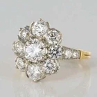 Vintage Art Deco Style Antique 2.20Ct Diamond 14k Yellow Gold FN Engagement Ring