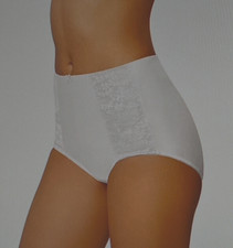 125 BALI 10/3XL White Double Support Light Control Silky Panties DFDBBBF NWT