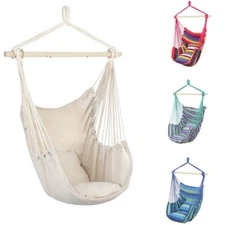 Hammock Hanging Rope Chair Porch Swing Seat Patio Camping BBQ Outdoor Hikking