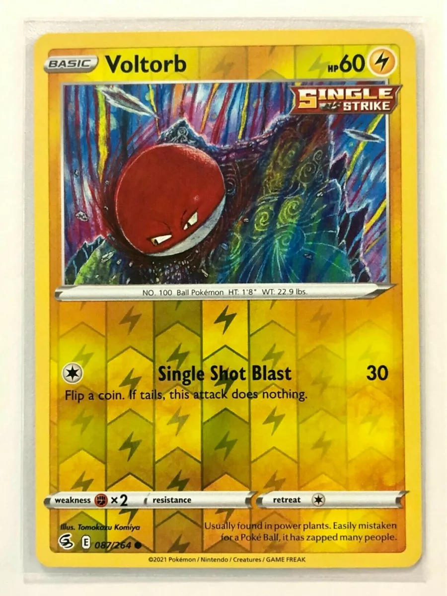 Pokemon - Voltorb - 087/264 - REVERSE HOLO - FUSION STRIKE -NM/M -New