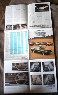 1984 Subaru Full Line Sales Brochure - Sedan Hardtop Hatchback | eBay